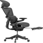 HINOMI H1 Pro V2 Ergonomic Office Chair with Footrest – Home Office Desk Chair with Lumbar Support, Mesh Office Chair with Foot Rest, Comfy Computer Chair with Back Support (Black, Large)
